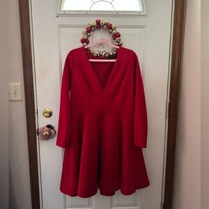 Fashion to Figure Red Fit & Flare Dress